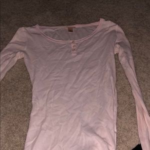 mission and supply co. light pink long sleeve top